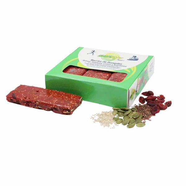 Saborty Nutri+ Barrita de Bocadillo de Guayaba, Arándanos, Calabaza, Quinoa y Linaza