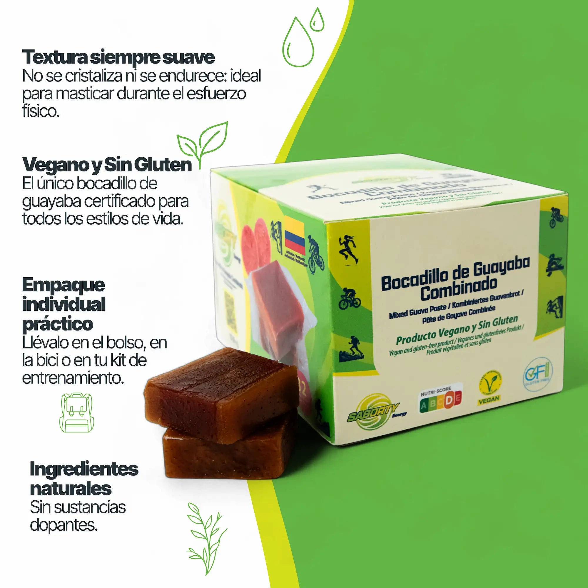 Bocadillo de Guayaba Saborty – Energía Natural para tu Próximo Desafío