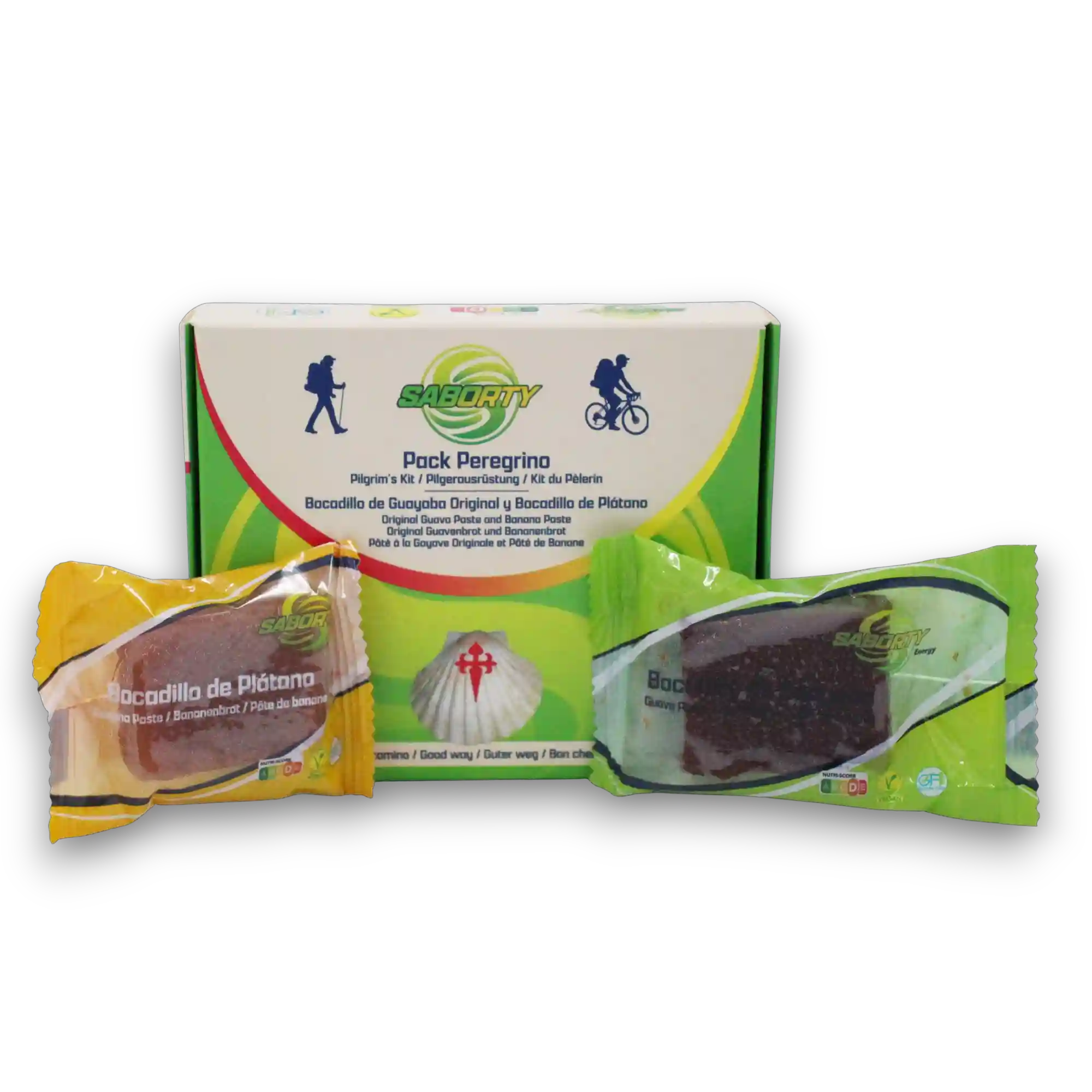 Pack Peregrino Saborty — Guayaba y Plátano Tradicional Colombiano | 6 uds. Camino de Santiago