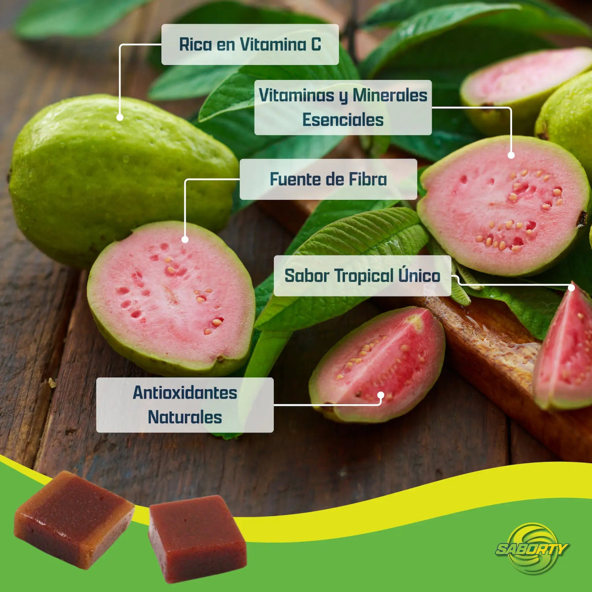 Saborty Nutri+ – Bocadillo de Guayaba con Arándanos, Quinoa y Linaza - Saborty